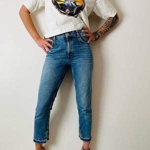 Sandro Paris jeans cropped studded